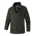Men’s Lightweight Cotton Jacket – Breathable Stand Collar Zip-Up (Khaki/Olive/White/Black, M-6XL, Relaxed Fit, Travel-Ready)_viptrois.com