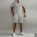 Men's Clothing Men's Polo Shirt Casual Loose Short Sleeved Shorts Sports Suit_viptrois.com