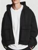 A Large Pocket, Fleece, Thickened Zipper Cardigan, Sporty And Casual Off-the-shoulder Men's Sweatshirt For Spring And Autumn 2025_viptrois.com
