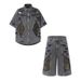 Men's Clothing Retro Distressed Dirty Ripped Deconstructed Shoulder Pad Denim Suit For Men And Women Street Trend Jeans_viptrois.com
