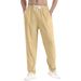 Men's Solid Color Casual Pants - Loose Fit Breathable Trousers For Sports & Everyday Wear_viptrois.com