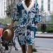 Men's Clothing Graffiti Print Three Quarter Sleeved Shorts Oversize Drop Shoulder Casual Suit_viptrois.com