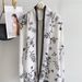 for Women Autumn Winter 2024 New Simple Elegant Printed Silk Scarf Korean Style Pastoral Floral Warm Large Shawl_viptrois.com