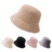 Fashionable Autumn And Winter Light Plate Thickened Solid Color Rabbit Fur Fisherman Warm Basin Sunshade Hat_viptrois.com