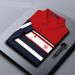 Men's Clothing King Paul New Contrast Color Polo Shirt Men's Summer Pure Cotton Casual Short Sleeved T Shirt Men's Lapel Half Sleeved Top_viptrois.com
