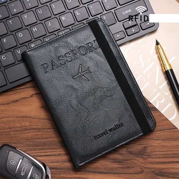 Card Holder Purse Wallets Rfid Anti-degaussing Passport This Travel Passport Cover Card Bag Multi-function Document Bag Us Dollar Coin Wallet_viptrois.com