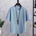 2025 Summer Ice Silk Hot Short Sleeve T-shirt Trendy Loose Casual Sportswear_viptrois.com