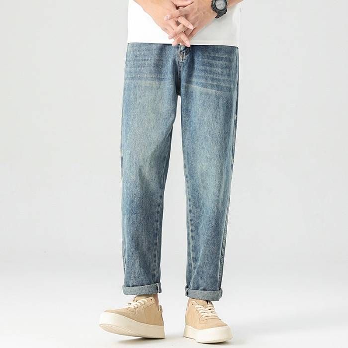 2025 Spring/Summer Japanese-style Loose Straight-cut Casual Micro-Harem Pants_viptrois.com