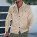 Men's Corduroy Jacket – Single-Breasted Notch Lapel, Breathable & Wrinkle-Resistant, Multi-Pocket Casual Blazer (S-XXXL, Autumn Essential)_viptrois.com