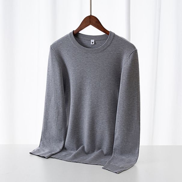 "Japanese-Inspired Relaxed Fit Crewneck Sweater – Wrinkle-Resistant Winter Knitwear For Men"_viptrois.com