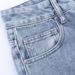 High Street Splicing Washed Light Colored Jeans For Men's Hiphop Trendy Straight Leg Pants With A Niche Design And_viptrois.com