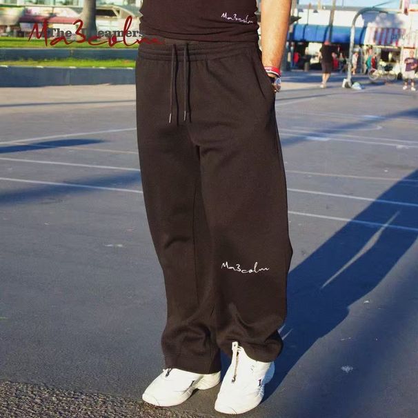 Dream Chaser Series Quality Everyday Versatile Commuting Knitted Loose Patchwork Straight Embroidered Casual Sports_viptrois.com
