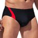 Solid Color Triangle Side Sports Leisure Anti Exposure And Embarrassment Men's Swimming Trunks_viptrois.com
