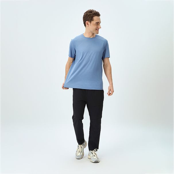 Men's Clothing Quick Drying T Shirt Men's Summer Short Sleeved Loose Ice Silk Thin Fitness Clothes Running Training Tops_viptrois.com