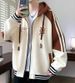 Men’s Streetwear Zip-Up Hoodie – Oversized Baseball Jacket With Color Block Design, Unisex Casual Pullover For Teens & Young Adults_viptrois.com