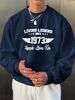 Men's Loose Casual Fashionable Retro 1973 Pattern Printed Round Neck Long Sleeved Sweatshirt For Autumn And Winter_viptrois.com