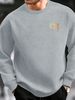 Men's Loose Casual Fashionable Classic KING Letter Pattern Printed Round Neck Long Sleeved Sweatshirt Suitable For Autumn And Winter Wear_viptrois.com