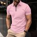 2025 New Men's Casual T-shirt Pullover Summer Trend Fashion Comfortable Lapel Solid Color High Quality Men's Sports Fitness POLO_viptrois.com