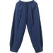 Men's Clothing style cotton and linen straight pants men's retro harem bloomers men's linen cool Ruyi pants_viptrois.com