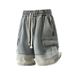 Summer Men's Five Point Denim Shorts Workwear Style Versatile Casual Elastic Waistband_viptrois.com
