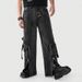 Men's Clothing Zipper Multi Pocket Trendy Flared Pants High Street Straight Wide Leg Jeans_viptrois.com