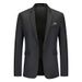 1 Foreign Trade New Men's Loose Single-Breasted Business Suit Plus Size Fashion Casual Cardigan Blazer_viptrois.com