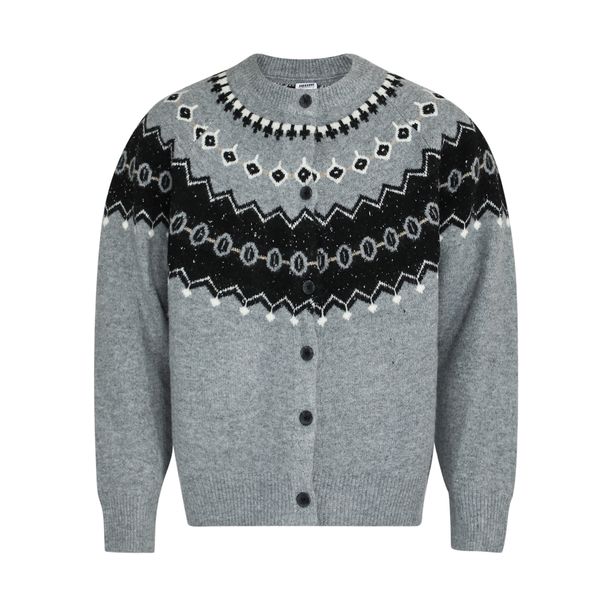 G211 Men And Women High-end Fair Isle Ethnic Style Cardigan Design Trendy Men's Long Sleeve Knitted Sweater_viptrois.com