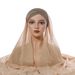 Solid Color Chiffon Headscarf – Universal All-Season Forehead Wrap (Breathable Ladies Cross Headscarf Hat)_viptrois.com