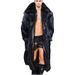 Men’s Faux Fur Long Coat – Winter Fashion Jacket With Fox & Mink-Like Texture, Oversized Streetwear Outerwear (9 Sizes, Black, Relaxed Fit)_viptrois.com