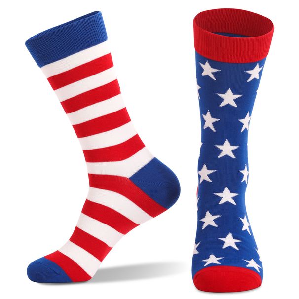 Hot hot American flag socks striped cotton socks mid-tube socks_viptrois.com