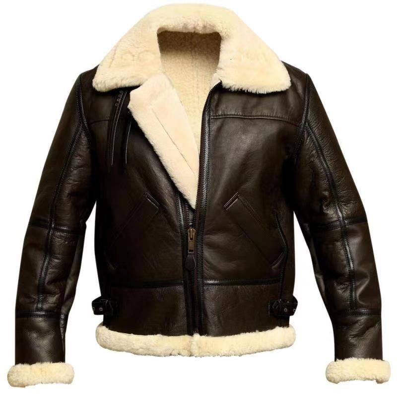 Men's Clothing Thickened Heavy Craft Men's Fur Coat Long Sleeve Fur Jacket_viptrois.com