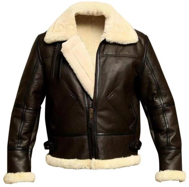 Men's Clothing Thickened Heavy Craft Men's Fur Coat Long Sleeve Fur Jacket_viptrois.com