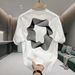 Men's Clothing Summer New Style Handsome Trendy Printing Loose Casual Heavy Short Sleeved T Shirt_viptrois.com