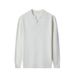 Pulse 2025 Autumn Winter Pure Co Casual Men's Knitted Sweater Long Sleeve Split Collar Top Solid Color Versatile Single_viptrois.com