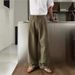 Men's Clothing High End Versatile Loose Straight Wide Leg Trousers_viptrois.com