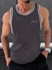 Men's Clothing Summer Muscle Fitness Sports Leisure Sleeveless Vest Printed Letters Fashion Quick Drying Vest_viptrois.com