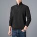 Men’s Half-Zip Dralon® Sweatshirt – Retro Pullover With Stand Collar (Black/Charcoal/Wine Red, M-8XL) | Winter-Ready Without Bulk_viptrois.com