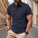 Unbeatable Quality 2025 Knitted New Summer Men's Polo Shirt Casual Henley Collar Short Sleeve Top_viptrois.com