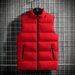 Men's Lightweight Sleeveless Vest Jacket, Slim Fit Zip-Up Stand Collar Waistcoat For Casual Wear (Red/Black/Khaki/Navy/Mist Blue)_viptrois.com