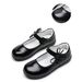 Girls Black Leather Shoes 2025 Spring And Summer British Campus Student Shoes Single Shoes Children's Performance Beans Princess Shoes_viptrois.com