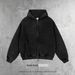 Men's Oversized Vintage Wax-Dye Hoodie With Zip-Up & Fleece Lining – Streetwear Pullover For Casual Wear_viptrois.com
