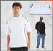 Men's Streetwear Mesh-Panel Cotton Tee – Oversized Fit, Breathable Short Sleeve (S-XXL, 240GSM, Black/White)_viptrois.com