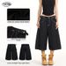 Men's American Vintage Adjustable Waist Cargo Capri Pants Unisex Baggy Denim Short Casual Streetwear Pants_viptrois.com