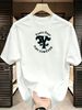 3 Pack Men's Oversized T-Shirts, 100% Cotton Crew Neck Casual Tees, Relaxed Fit Gothic "Family First" Monogram Print Design, Black White Grey_viptrois.com