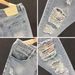 Korean Version Of Jeans, Men's Elastic Slim Fit, Trendy Brand, Beggar's Torn Holes, Scraped Edges, Versatile Casual Long_viptrois.com