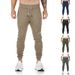 Men's Casual Fitness Jogger Pants - Comfortable Stretchable Polyester Blend Trousers For Gym, Workout & Daily Wear_viptrois.com