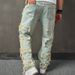Men's Clothing Retro Wide Leg Jeans Trendy Loose Trousers High Street Wide Leg Pants_viptrois.com