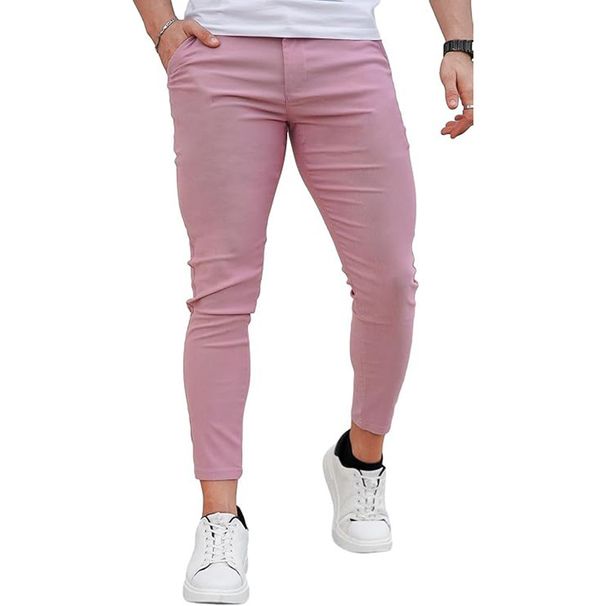Men's Clothing Jogging Stretch Slim Twill Solid Color Men's Slim Fit Stretch Jogger Pants For Running & Daily Wear - Comfortable, Stylish & Versatile_viptrois.com