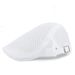Summer Hollow Mesh Duckbill Cap Breathable Beret Women Korean Style Trendy Sun For Men Solid Color Forward Hat_viptrois.com