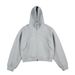 Men's Clothing Heavyweight American High Street Cleanfit Short Hooded Sweatshirt For Men And Women Loose Thickened Boxy Cardigan Jacket_viptrois.com